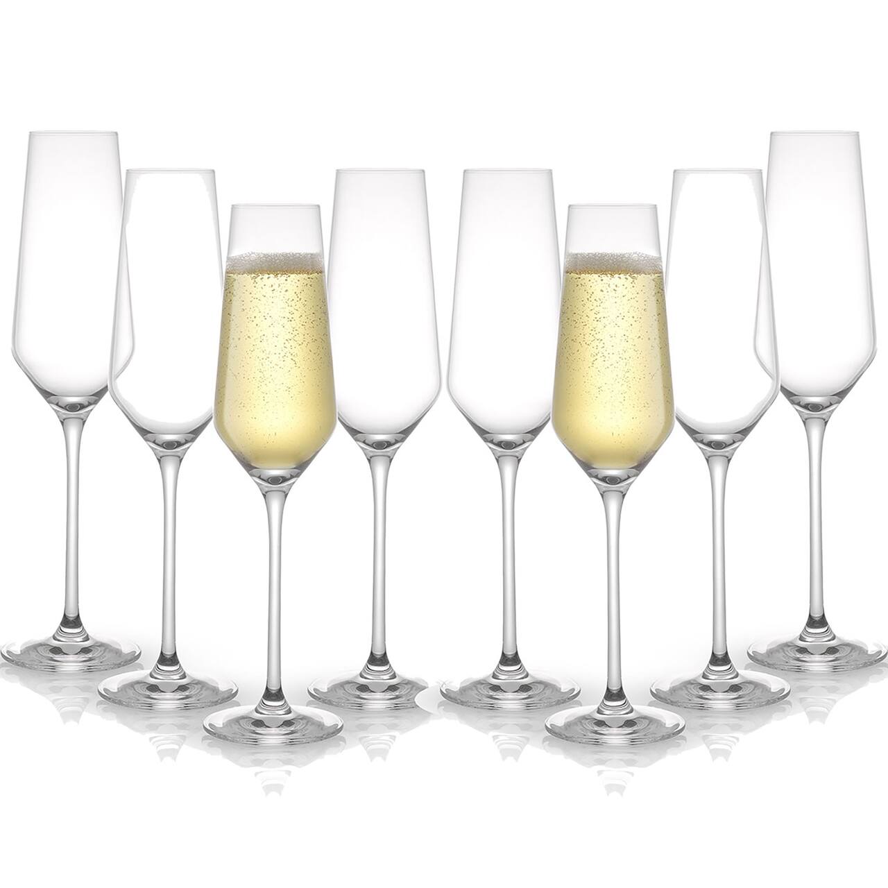 JoyJolt® 7oz. Layla Crystal Champagne Glasses, 8ct.